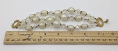 Vintage Marvella 3 Strand Varied Crystal Pearl & Beads Bracelet