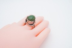 Vintage Taxco Mexico Sterling Silver 925 Turquoise Ring Size 9.75