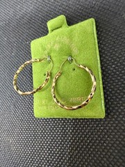 Vintage Solid 14kt Gold Earwire Gold Filled Hoop Earrings 0.94g NOS