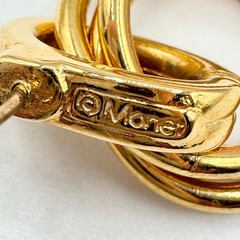 Vintage Monet Earring Lot Bundle 5 Pair Gold Tone All Are Signed 80s 90s Chic