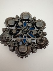 Vintage 1960’s Blue Rhinestone and Aurora Borealis Juliana Brooch by D & E