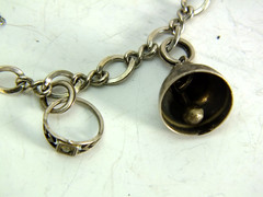 Vintage WINARD Sterling Silver Charm Bracelet With 9 Charms – 7+ inches