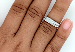 Art Deco Diamond 2 Row Wedding Band Anniversary Ring .50ct Original 1940’s 14K