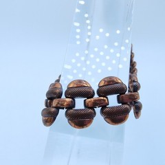 Vintage Copper Link Bracelet Mid-Century Modern Brutalist Boho Statement