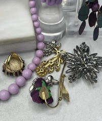 Purple PASSION Vintage JEWELRY Lot 17 Pieces