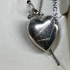 Vintage Sterling 925 Silver Heart Picture Locket On 18” Chain New With Gift Box