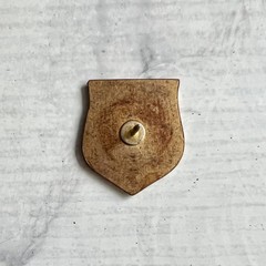 US SKI TEAM Vintage Brass & Enamel Push Back Pin