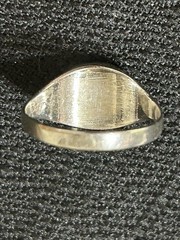 Vintage 925 Sterling Silver Signet Style Ring With Malachite Size 8.5