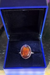 925 Sterling Silver Vintage Ring POLAND Designer Flower Carved Size 14.5