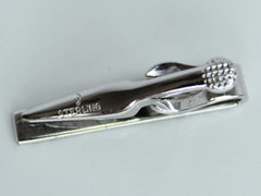 Vintage Sterling Silver Tie Bar – Shield‑S Maker’s Mark – Clamping Style