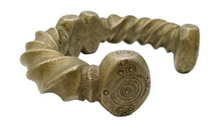 Heavy Vintage Manilla Fulani Currency Cuff Bracelet ~ Bronze Brass Copper Alloy