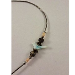 Vintage Shell Fetish Bird and Heishi Bead Choker 1970s – 1990s