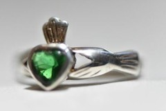 Claddagh Ring Celtic Irish Friendship Band Sterling Silver Women Girls Size 5.50