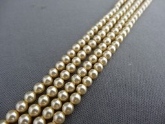 VINTAGE MARVELLA ART DECO STERLING 4 STRAND PEARL STRUNG TENNIS BRACELET