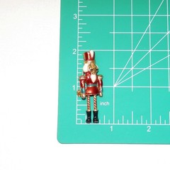 Vintage VERO Christmas articulated, NUTCRACKER Brooch Pin Enamel Signed