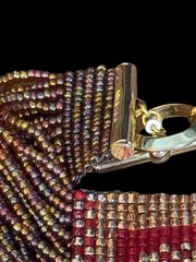 Contemporary MIRIAM SALAT Bracelet Spice Tones ‘Gypset’ Collection SIGNED