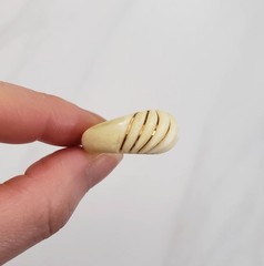 Vintage Carved Ribbed Ring Size 7 & Elephant Pendant