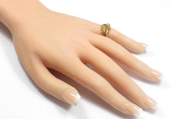 Vintage 14K Rose Gold Double Serpent Ring Diamond Natural Jade & Ruby Eyes Deco