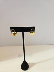 Vintage Joan Rivers Signed Pink Rhinestone Pierced Earrings