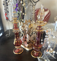 Vintage Estate Costume Jewelry Lot Glowers Trifari Avon Crystal w/Display Pcs.