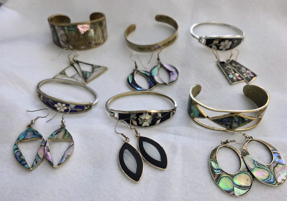 Vintage Southwestern Jewelry LOT Alpaca Mexico Native American Signed