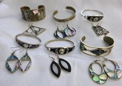 Vintage Southwestern Jewelry LOT Alpaca Mexico Native American Signed