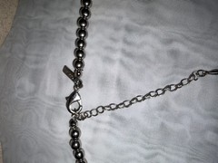 Cookie Lee Necklace Pink Beaded Silver Tone Links Designer Vintage Tag 36 Inch
