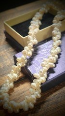 Antique Freshwater Pearl Necklacev& Earring Set