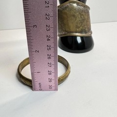 Lot Of 4 Vintage Solid Brass Bracelets Cuff & Bangles Etched Boho Patina