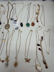 Vintage Handmade Stone Jewelry Lot. Many Necklaces and Bracelets.