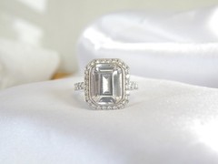 Antique Style Sterling Silver 925 Cubic Zirconia Ring Size 8.5