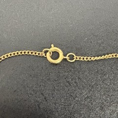 Vintage Gold Tone Faux Diamond Rhinestone Pendant Necklace – Art Deco Dangle