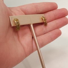 Vintage Evan St. Clair Yellow Gold Tone Diamond Dust Pierced Post Earrings