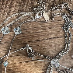 Icy Fairy Jewelry Lot Silver Aurora Bead Necklace Bracelet Charm Rhinestone 21PC