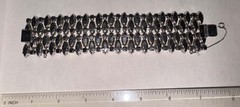XXL B. David Brilliant Huge Clear Crystal Ice Marquis Rhinestone Estate Bracelet