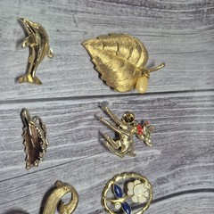 Lot Of 8 Pins Brooches Various Makers