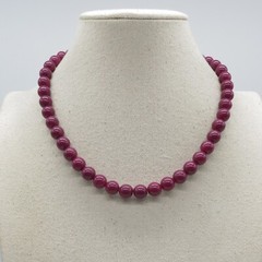 Trifari Purple Bead Boho Necklace Lightweight Simple Everyday 18″