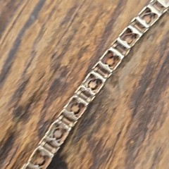 RARE Antique Art Deco Belais 10K White Gold Diamond Onyx Filigree Bracelet