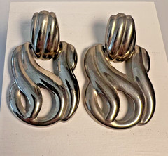 10 PAIRS Statement Earrings 1980s 1990s incl Erwin Pearl, Clip and Post Styles