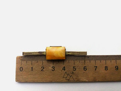 Soviet Vintage Tie clip Baltic Amber. USSR