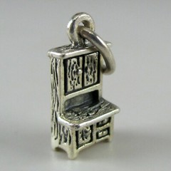 VINTAGE Sterling Silver HOOSIER CABINET Charm for Bracelet BROWN COUNTY Antique