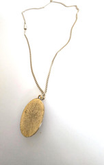 Vintage Amethyst Cluster Pendant Necklace Gold Tone Purple Stone Germany 18 in