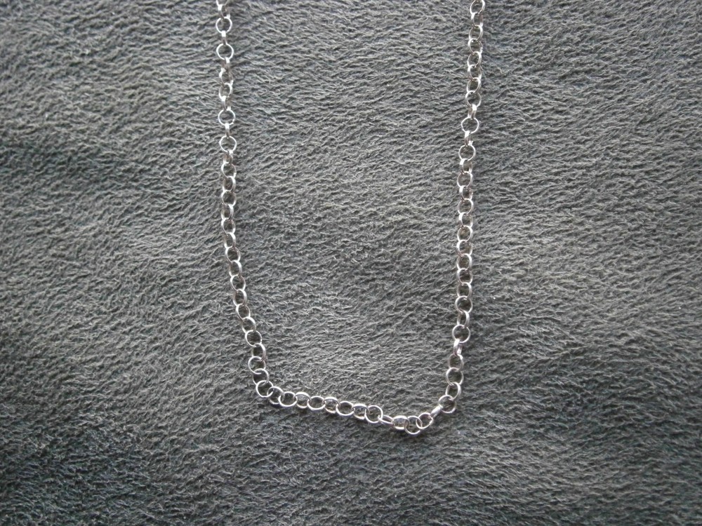 Dainty Rolo Baucher Chain Vintage Sterling Silver 18″ Necklace 2.5g
