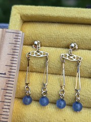 Vintage Earring Lot Dangle Art Deco Style Brutalist Mixed Metal Whimsical