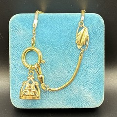Vintage 12k Gold Filled Pocket Watch Chain FOB, Swivel Dog Clip, OMG Silky Chain