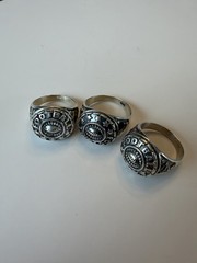 VTG 925 Sterling Silver Football Championship Sports Ring Choose Sz: 10, 11, 13
