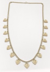 Vintage 1980’s TM Trifari Long Gold Tone Dangle Leaf Necklace 30 In. #273