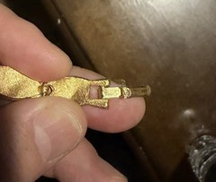 Beautiful Signed Crown Trifari Faux Pearl Gold Tone Bracelet