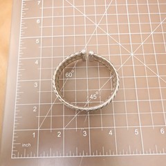 VicenzaSilver bracelet JCM sterling silver 925 woven cuff DMQ accents 6.75 in