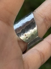 vintage artisan ring sterling silver 925 signed